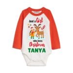 just a girl christmas baby girl outfit