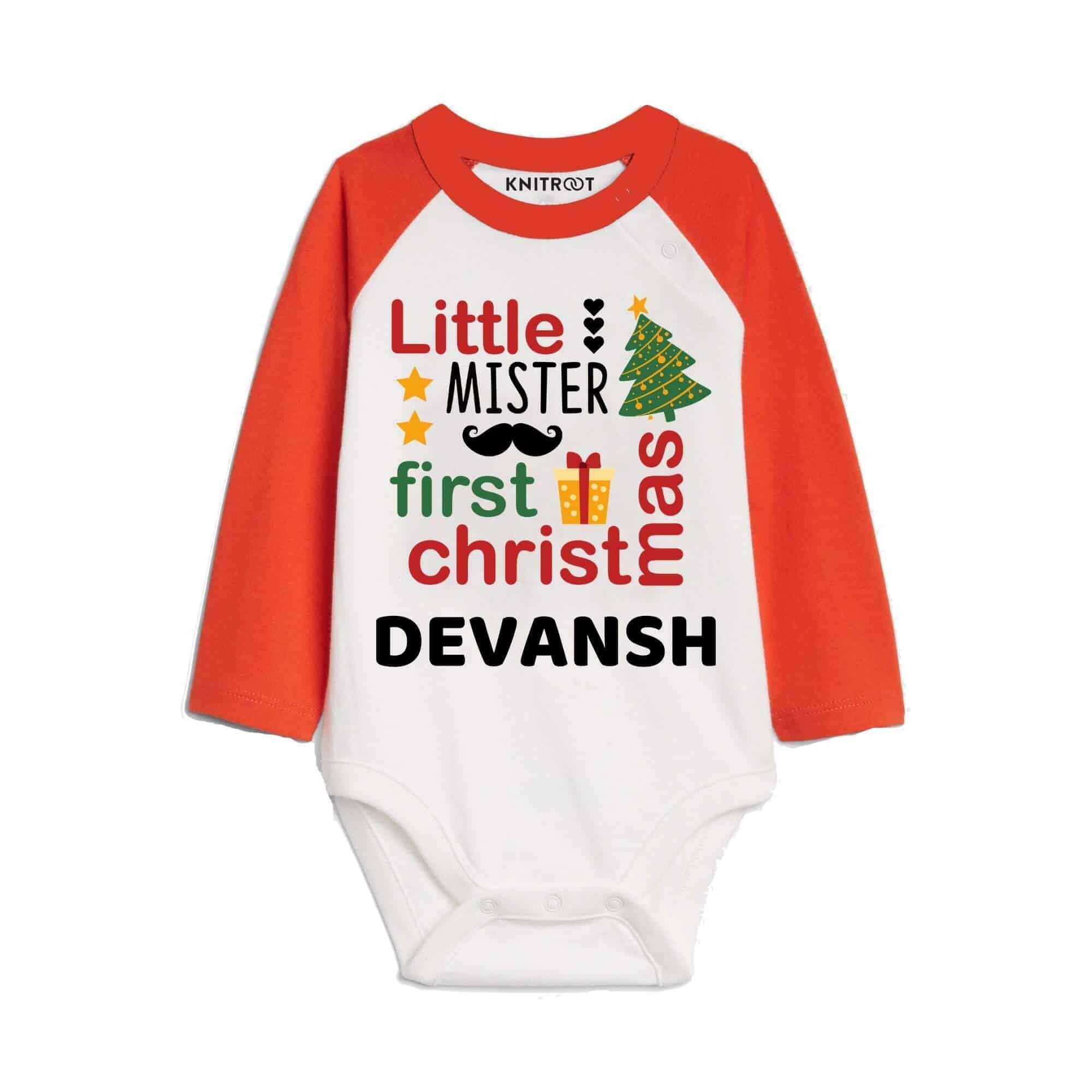 little mister first christmas onesie