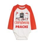 meowy christmas tees and onesies for kids