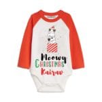 meowy christmas onesie and t shirts