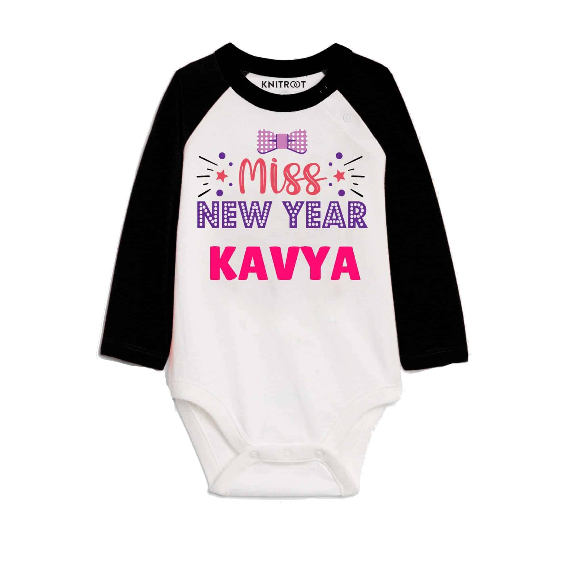 miss new year onesie for girl