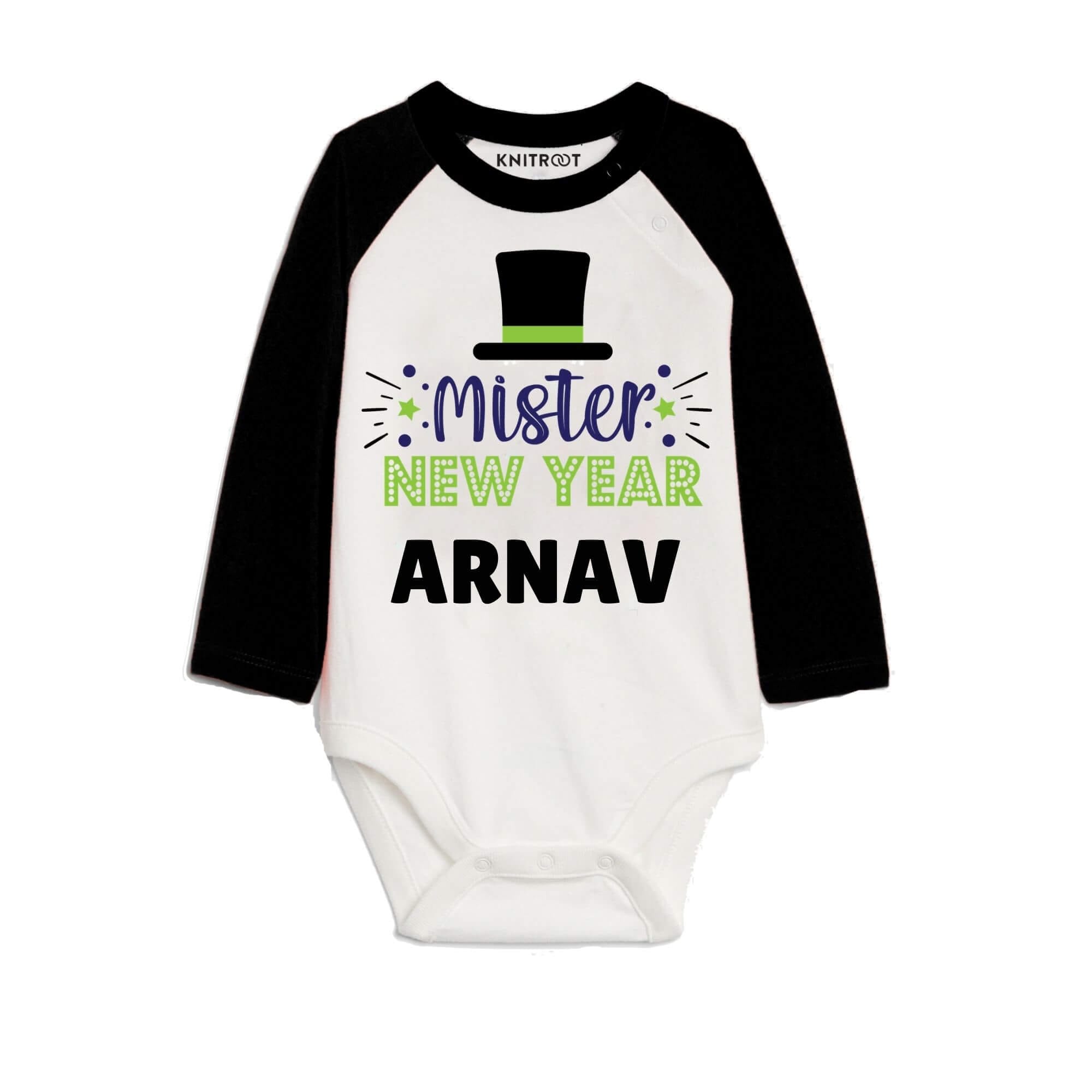 mister new year onesie for kids