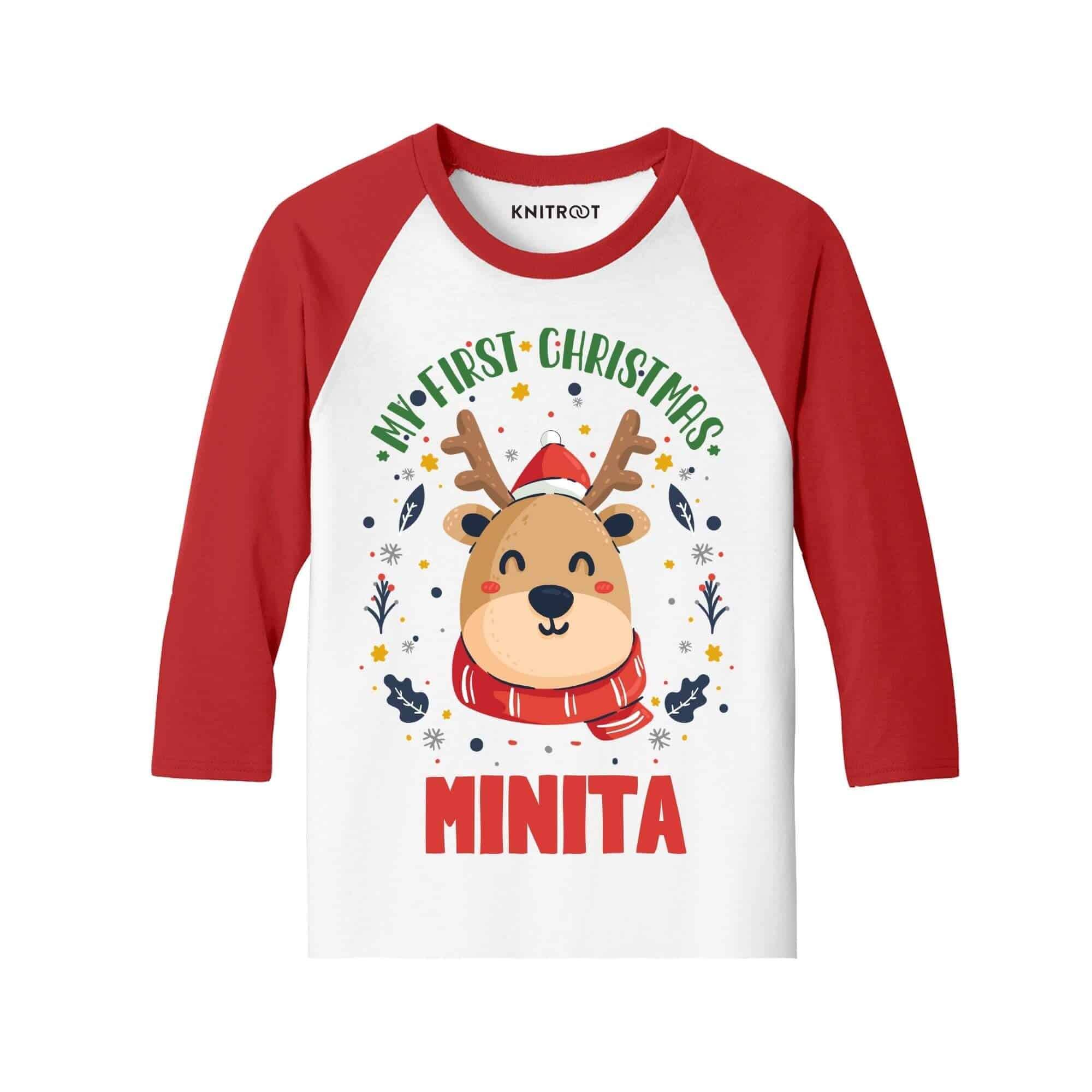 my first christmas baby onesies