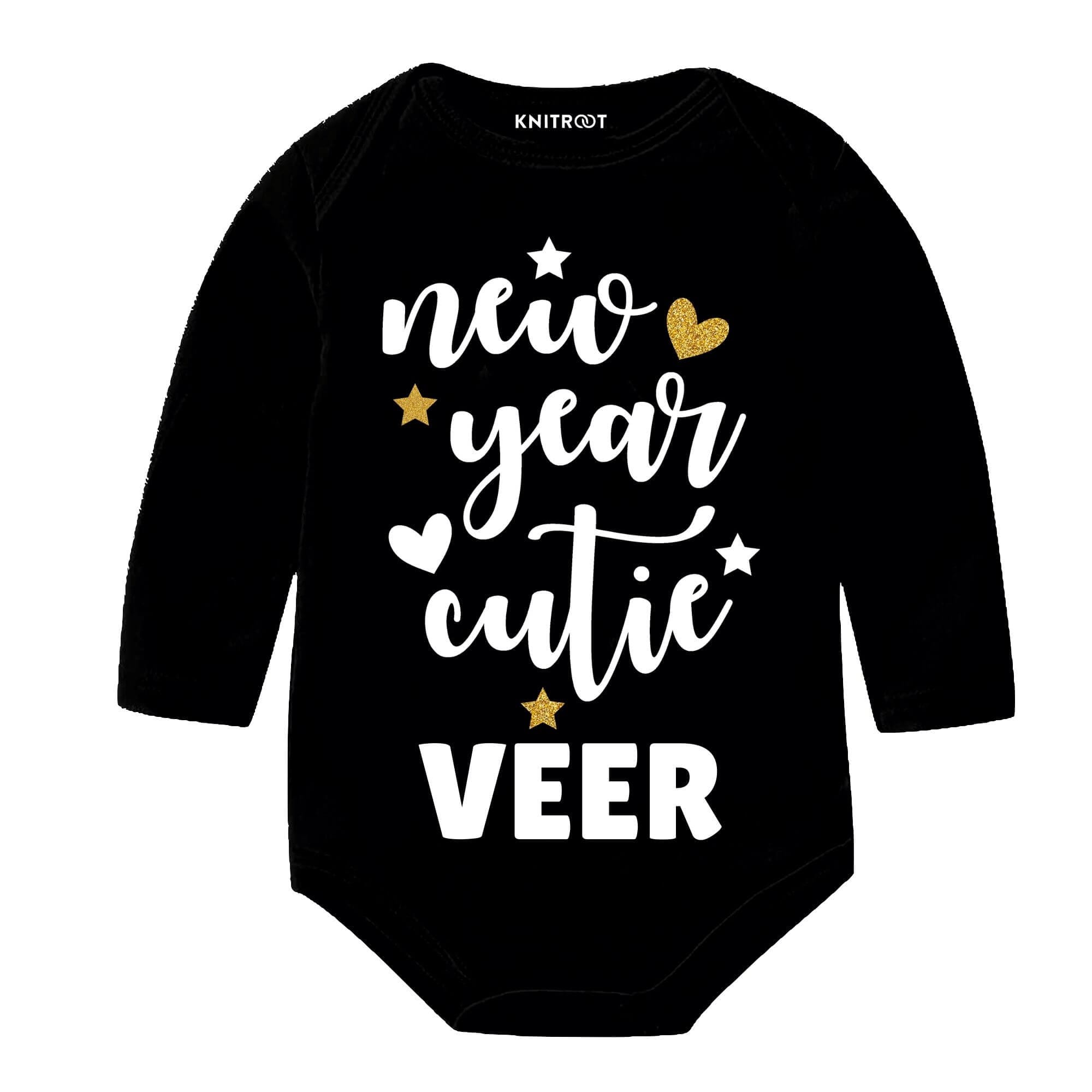 new year cutie black onesie for toddlers
