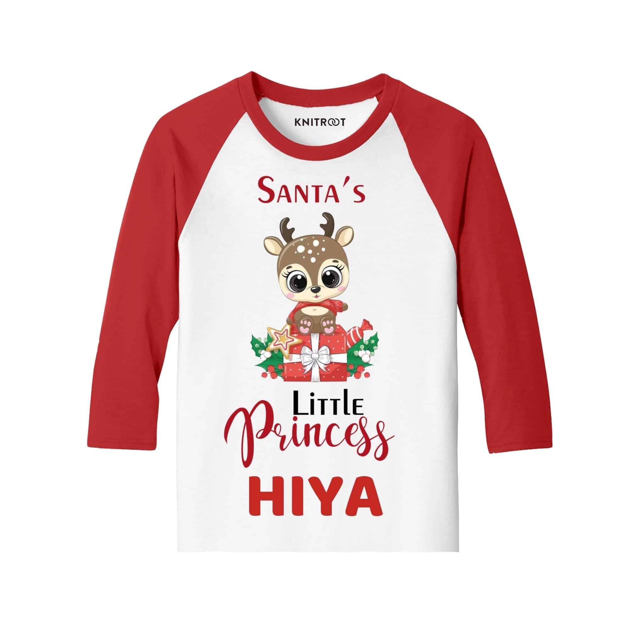 santas little princess t shirts for kids