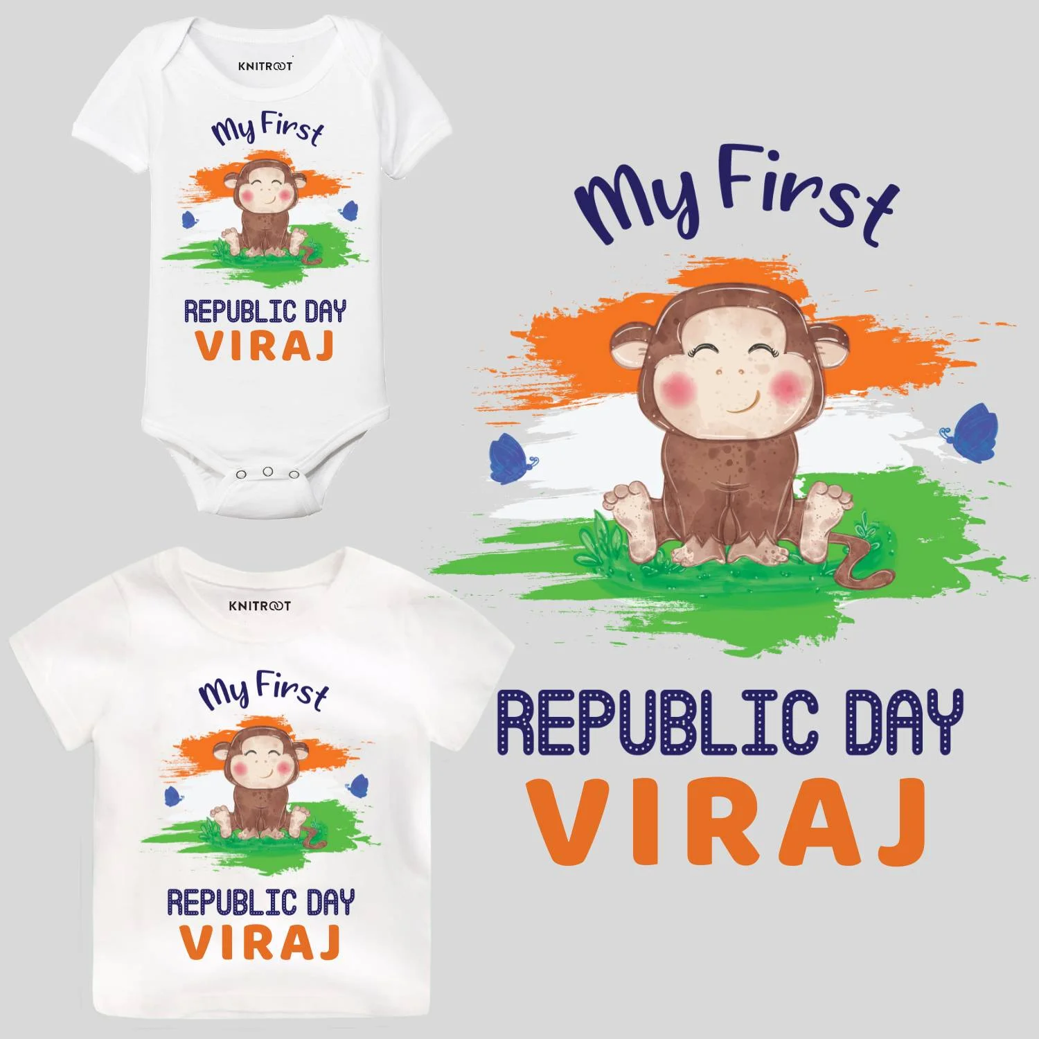 80 My First Republic Day Baby Outfit