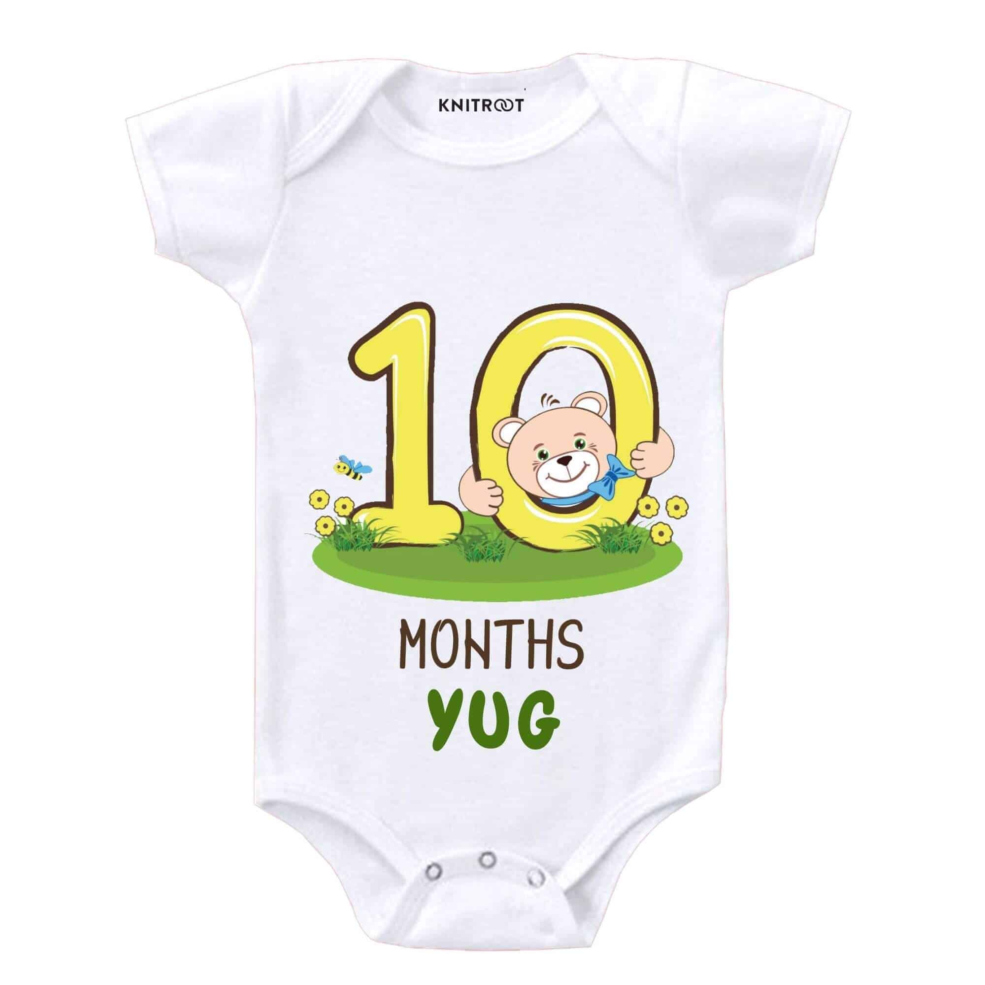 teddy ten month onesie