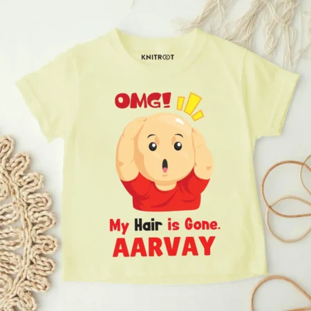 My hair is gone Mundan Special Baby Outfit