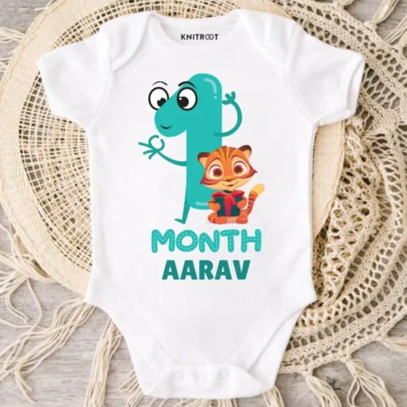 Happy 1st month Birthday Baby Outfit