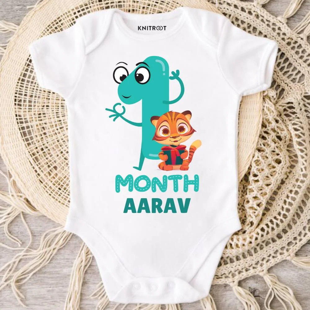 Happy 1st month Birthday Baby Outfit Happy 1st month Birthday Baby Outfit