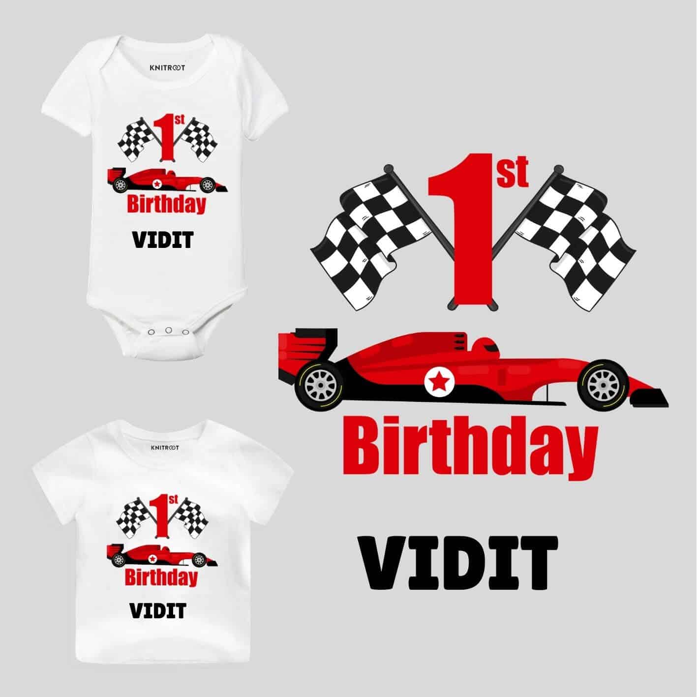 1st Birthday-Car Toddler Outfit