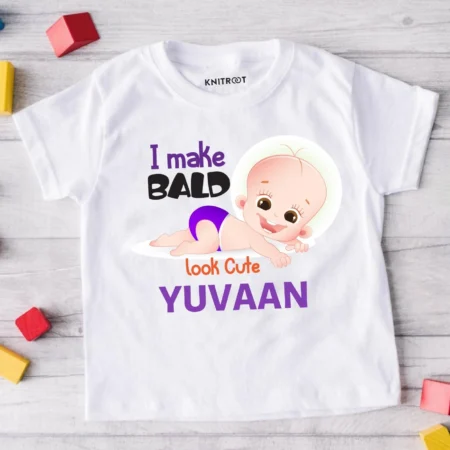 Bald look cute Mundan special Baby Outfit