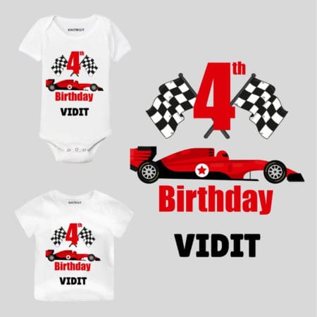4th Birthday-Car Toddler Outfit