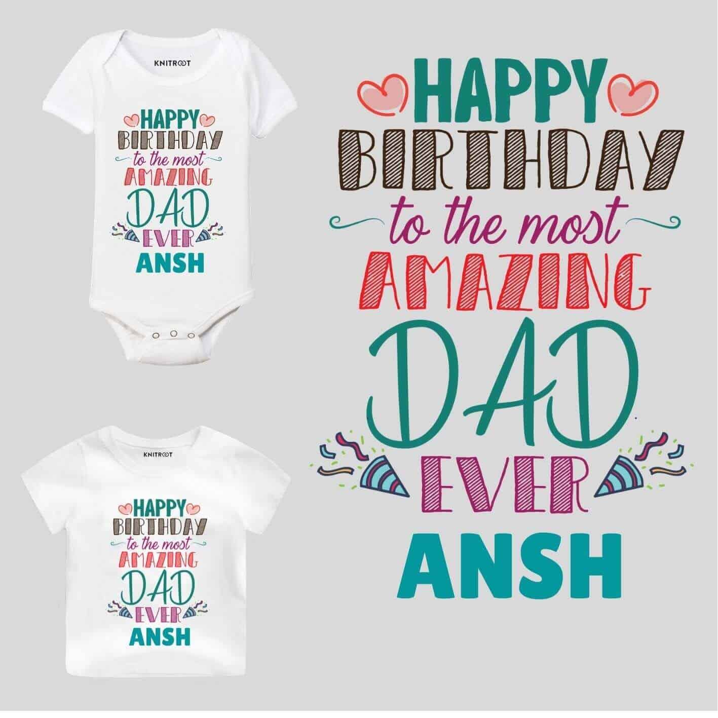 Amazing Dad Birthday Baby Outfit