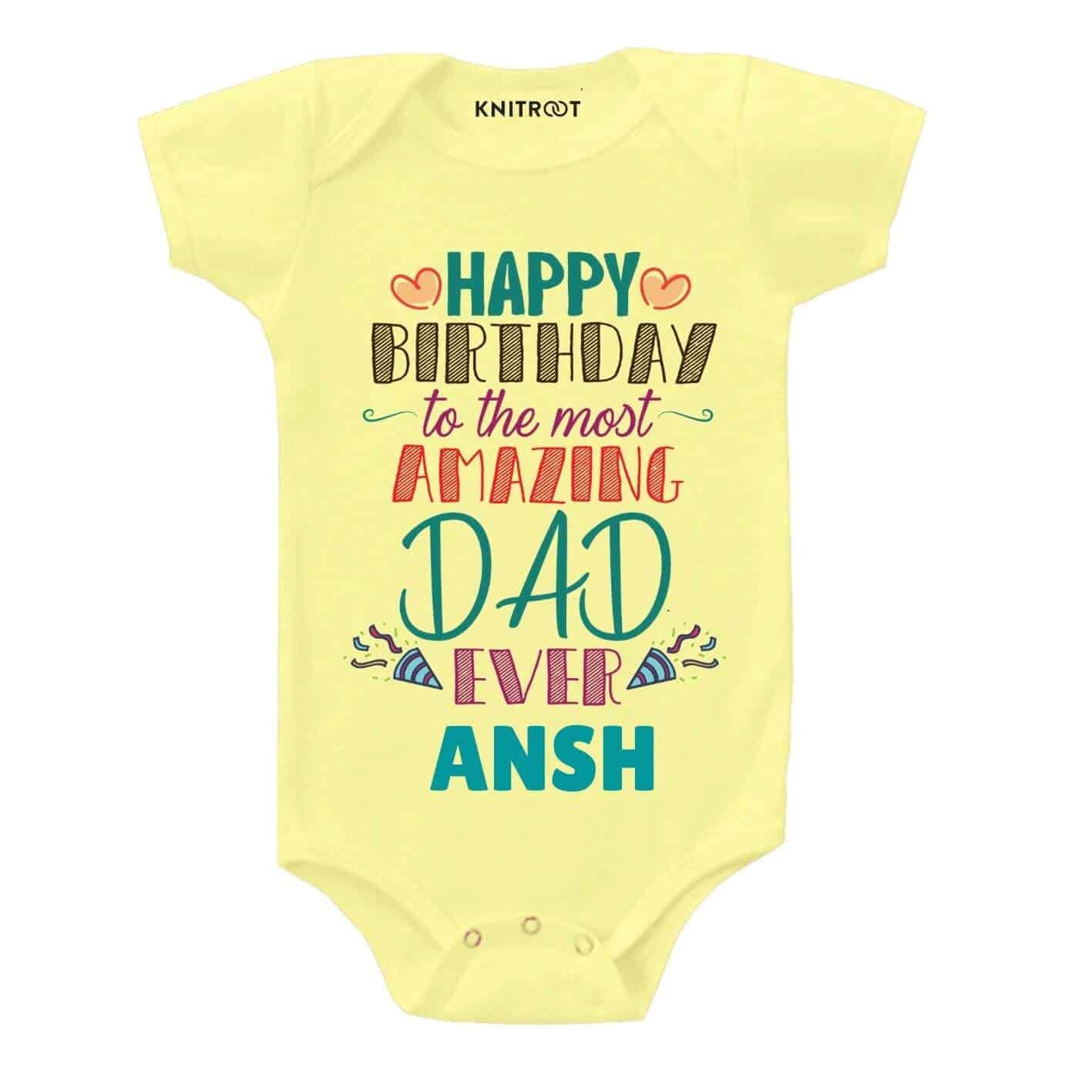 Amazing Dad Birthday Baby Outfit