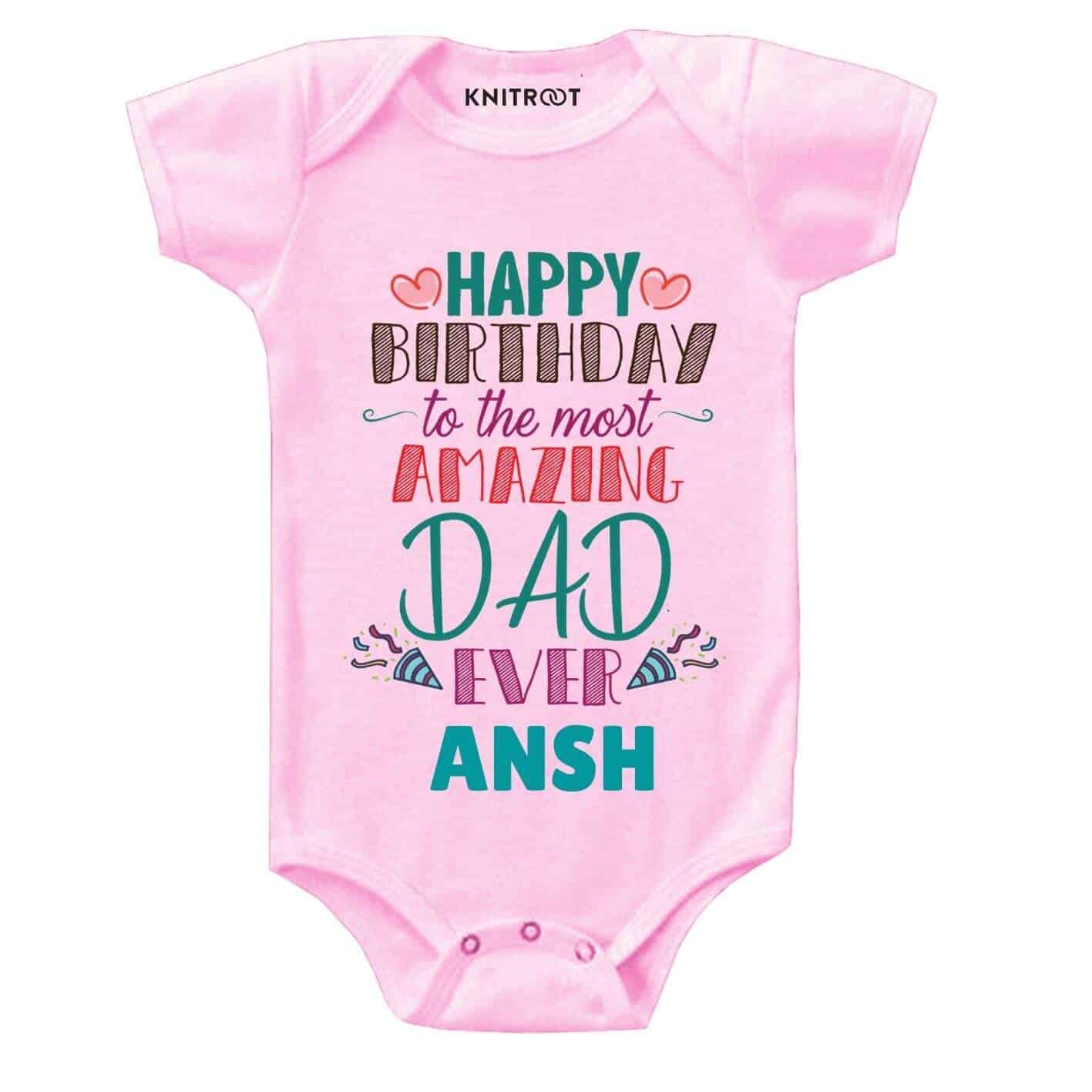 Amazing Dad Birthday Baby Outfit