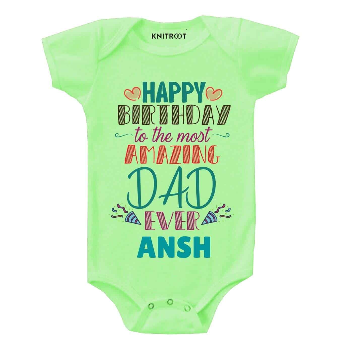 Amazing Dad Birthday Baby Outfit