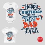 Best Dad Birthday Baby Wear