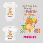 Calm it's fourth birthday Toddler wear