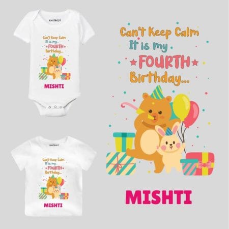 Calm it's fourth birthday Toddler wear