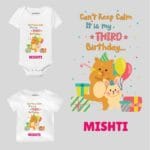 Calm it’s third birthday Toddler outfit