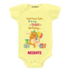 Calm it’s third birthday Toddler outfit