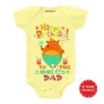 Coolest Dad Birthday Baby Outfit