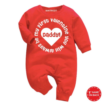 Daddy Is My First Valentine Baby Jumpsuit