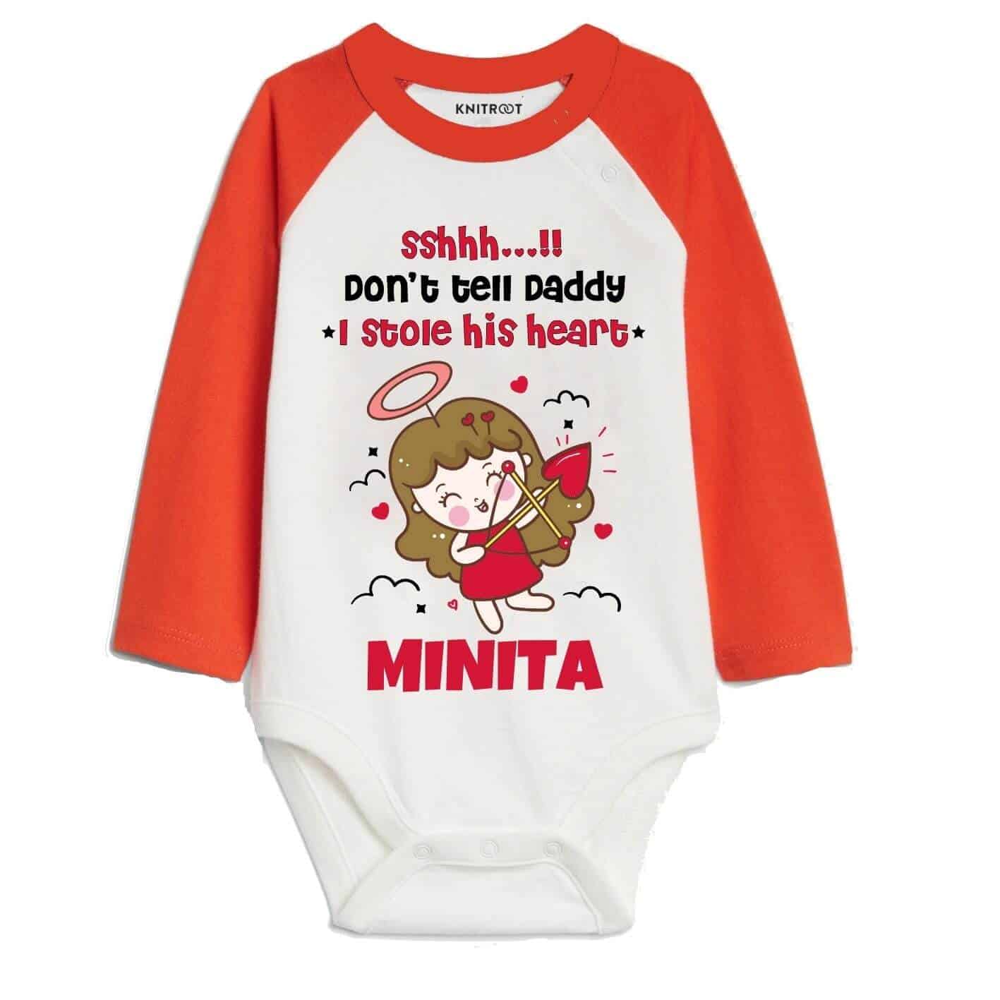 Don't tell daddy i stole his heart Baby Onesie