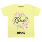 Five Birthday-floral Toddler wear