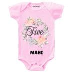 Five Birthday-floral Toddler wear