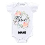 Five Birthday-floral Toddler wear