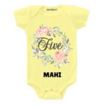 Five Birthday-floral Toddler wear