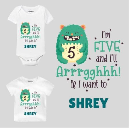 Five and i'll Arrghh Toddler outfit