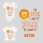 Five and i'll roar Toddler wear