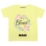 Four Birthday-floral Toddler outfit