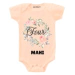 Four Birthday-floral Toddler outfit