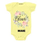 Four Birthday-floral Toddler outfit