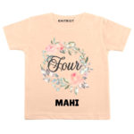 Four Birthday-floral Toddler outfit