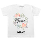 Four Birthday-floral Toddler outfit