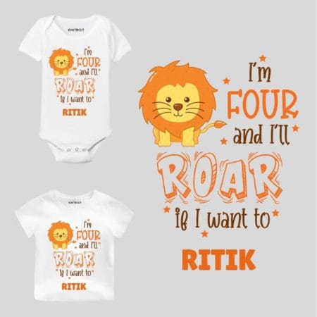 Four and i'll roar Birthday wear