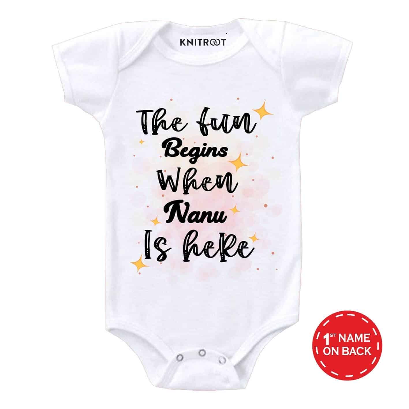 Fun begins nanu baby outfit