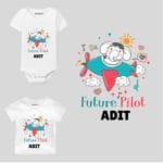 Future Pilot Baby onesie