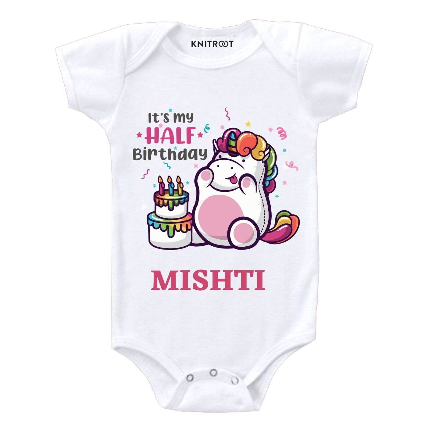 Half Birthday-cake Baby wear