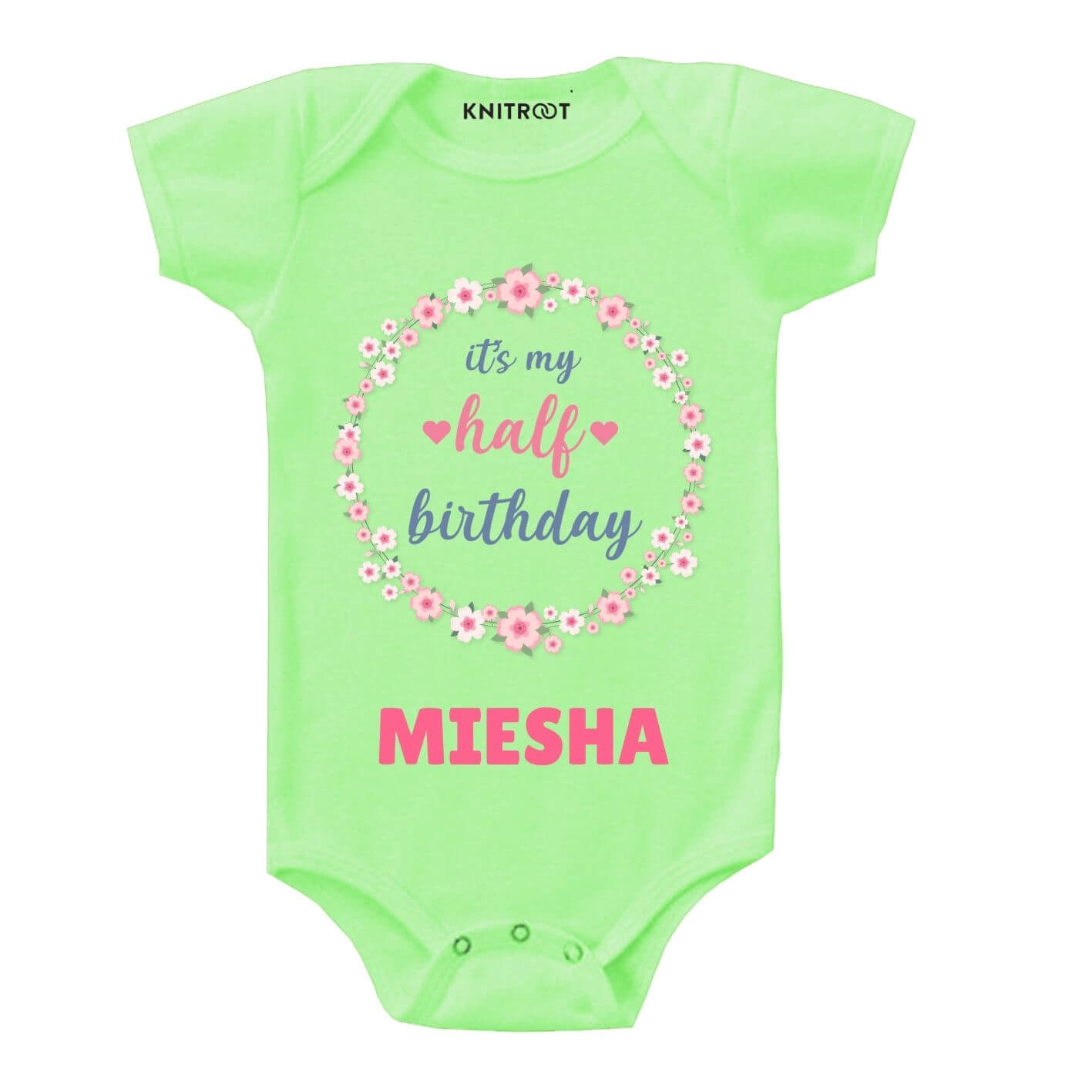 Half Birthday-floral Outfit