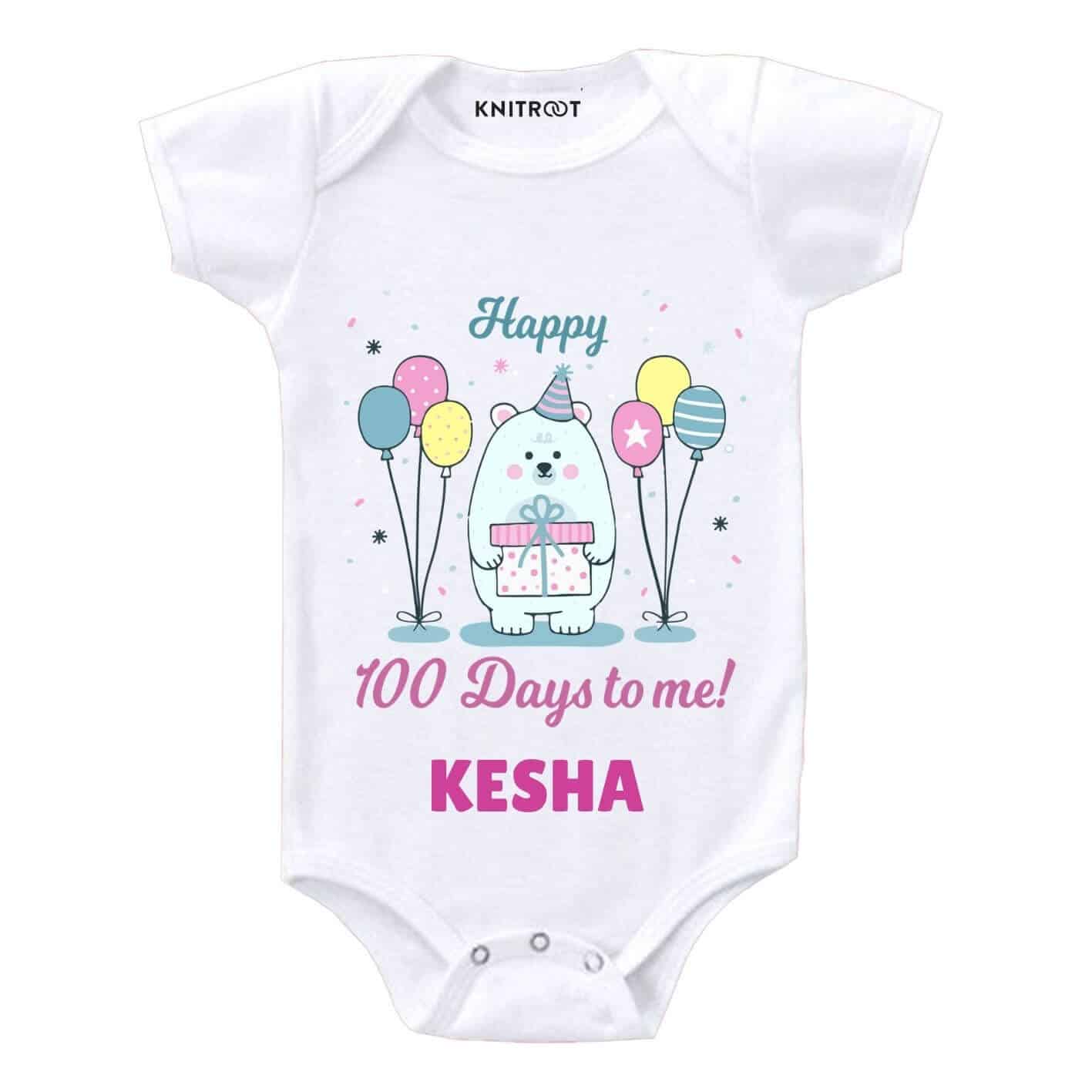 Happy 100 days to me Baby Outfit