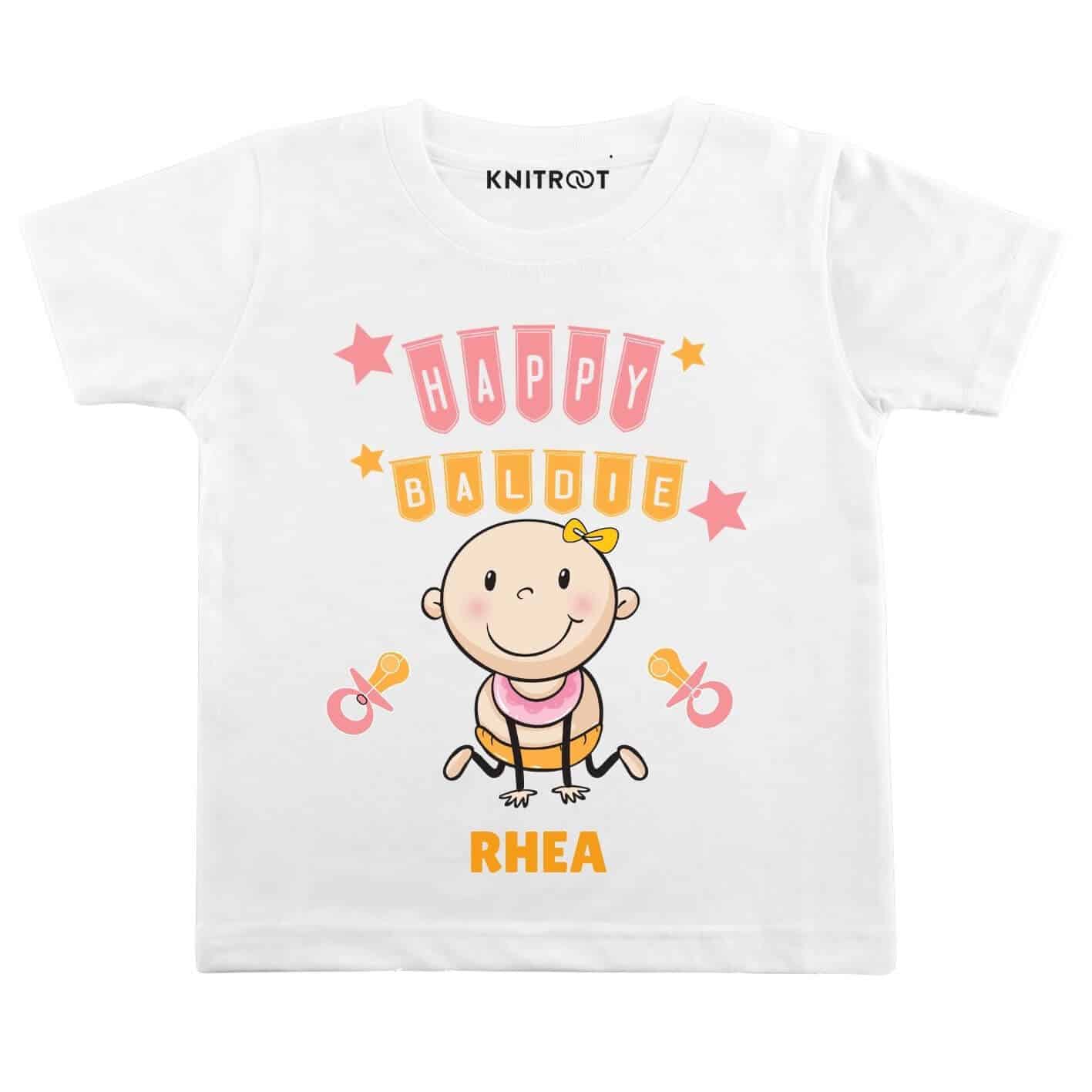 Happy Baldie Personalize baby wear