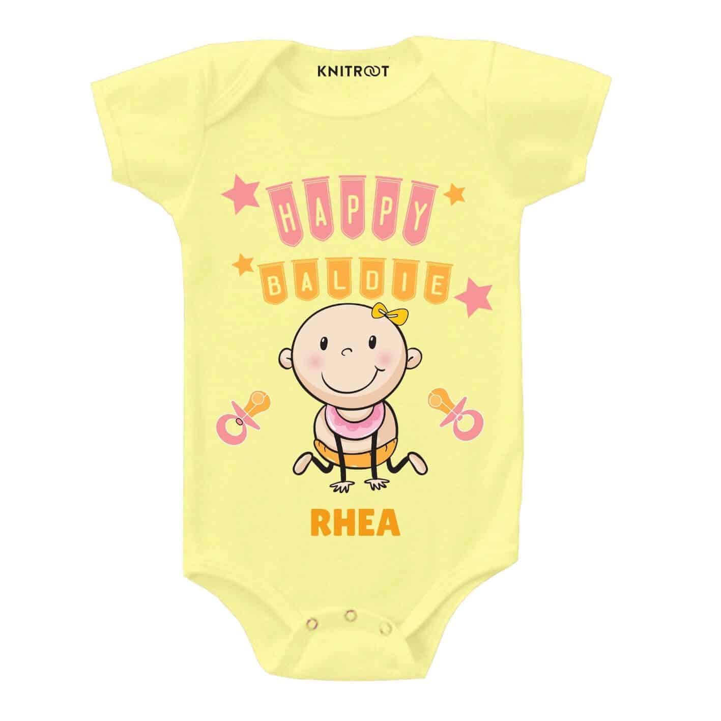 Happy Baldie Personalize baby wear