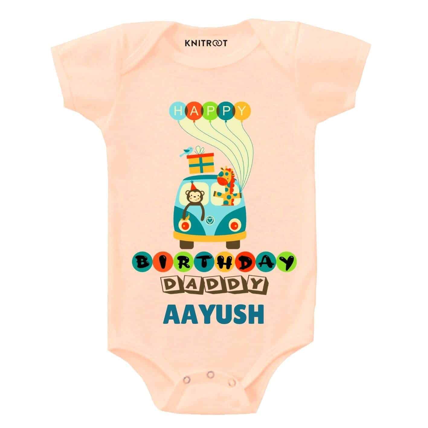 Happy Daddy Birthday Baby Outfit
