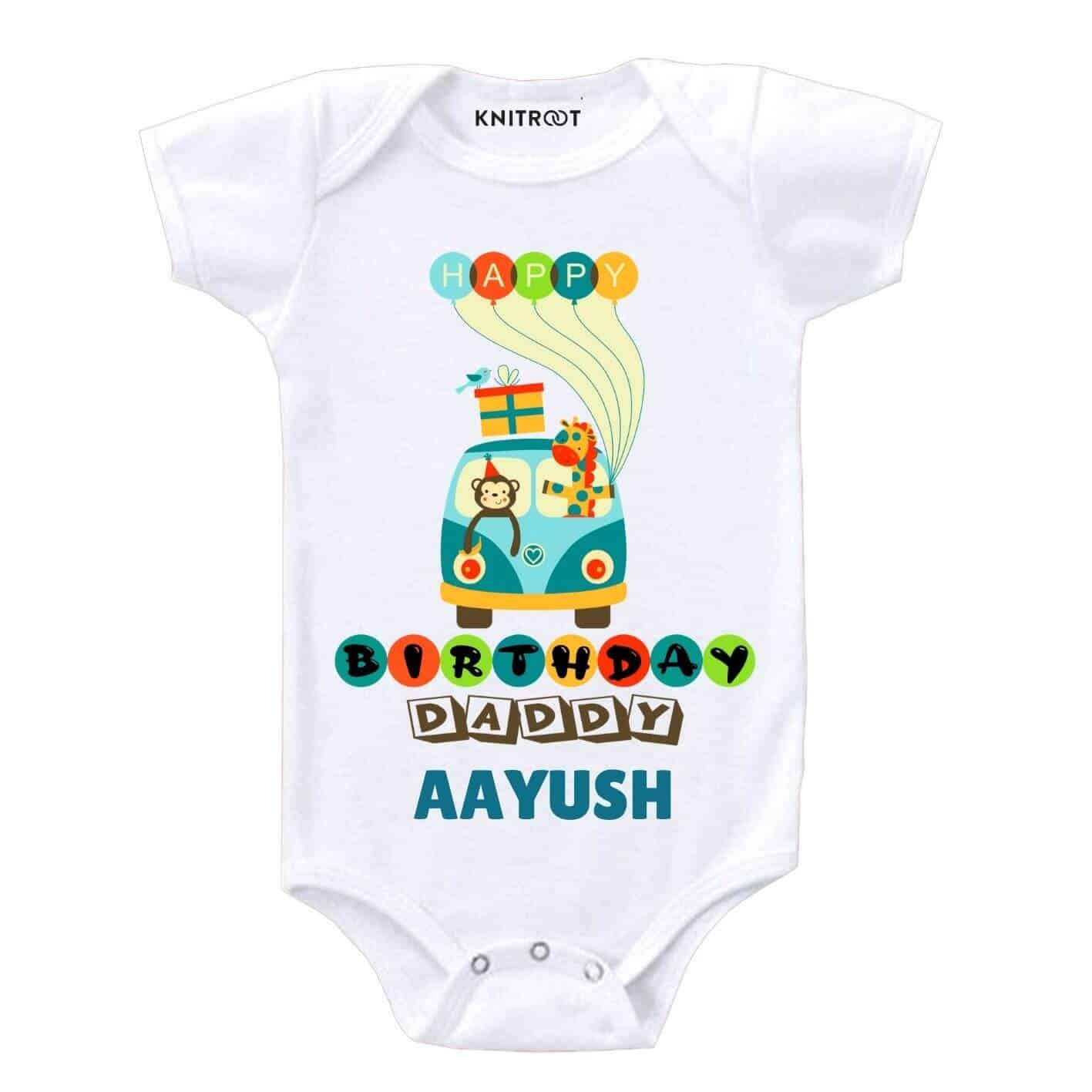 Happy Daddy Birthday Baby Outfit